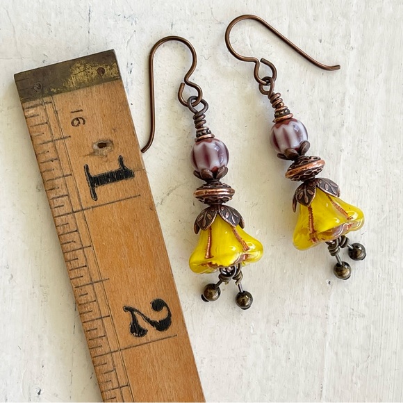 ARTISAN Earrings “Fall Bouquet” - Dangles - Picture 8 of 9